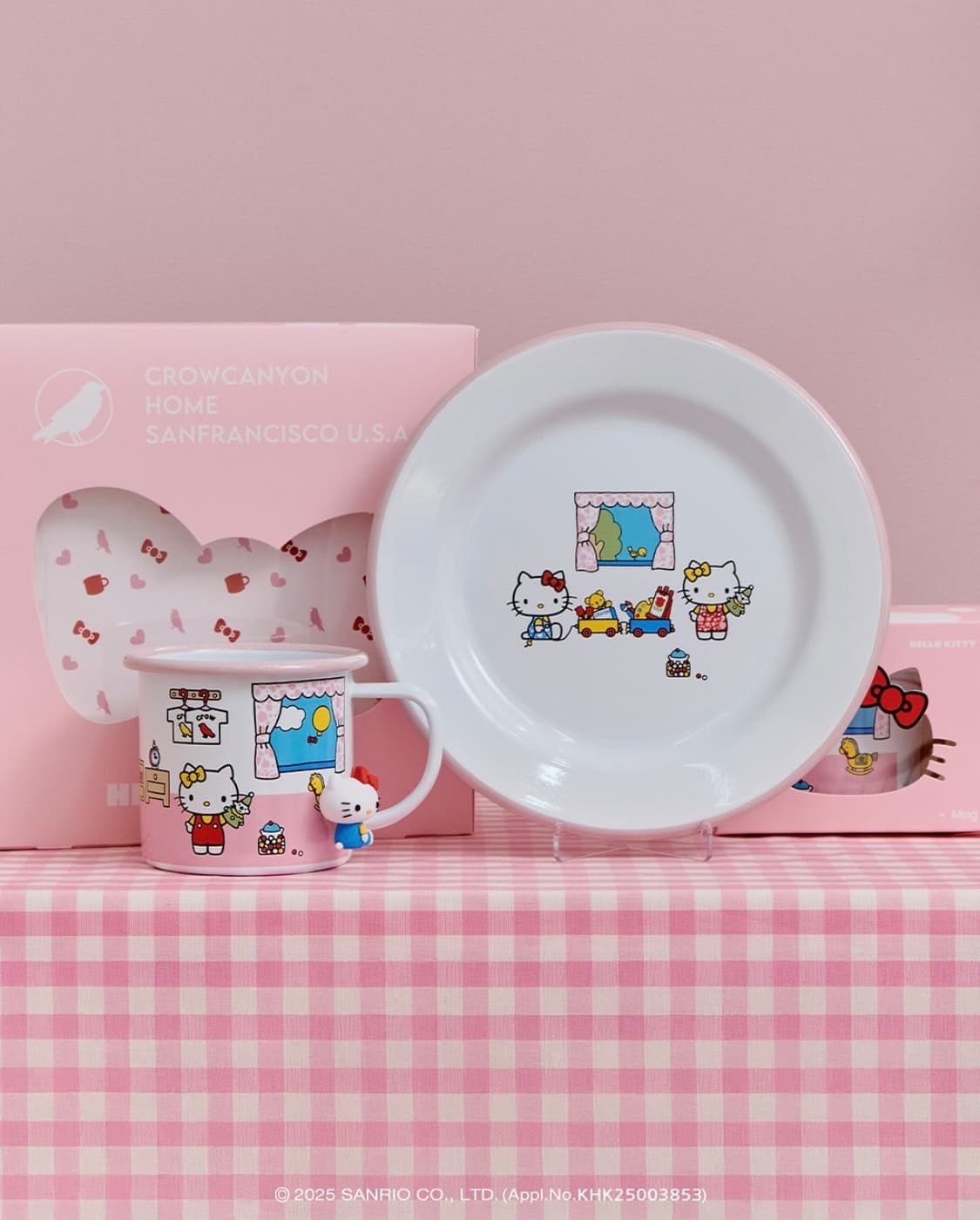 크로우캐년 헬로키티 플레이트 핑크 미개봉 새상품 상품이미지1