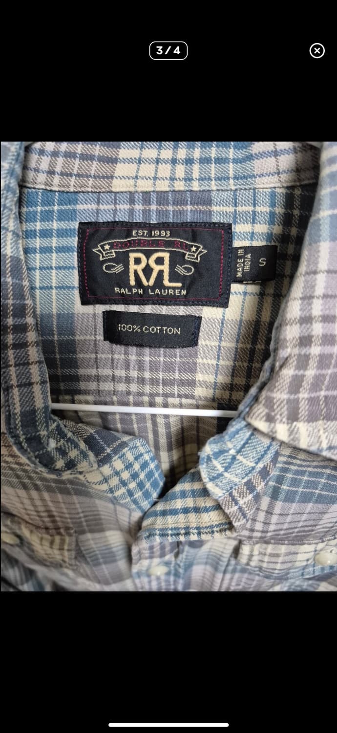 Rrl 더블알엘 인디고 체크셔츠 상품이미지3