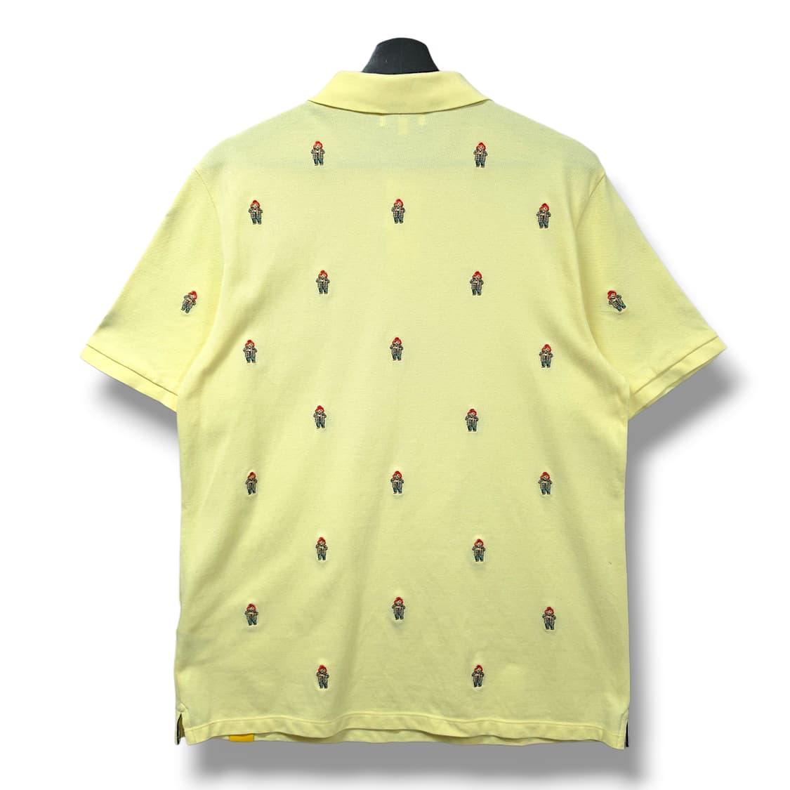 [105] 헤지스 옐로우 패딩턴 체크베어 자수 PK 반팔 카라티셔츠 상품이미지2