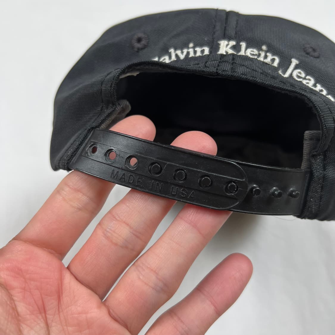 90s 캘빈클라인 cK 빅로고 트러커 스냅 캡 모자 상품이미지7