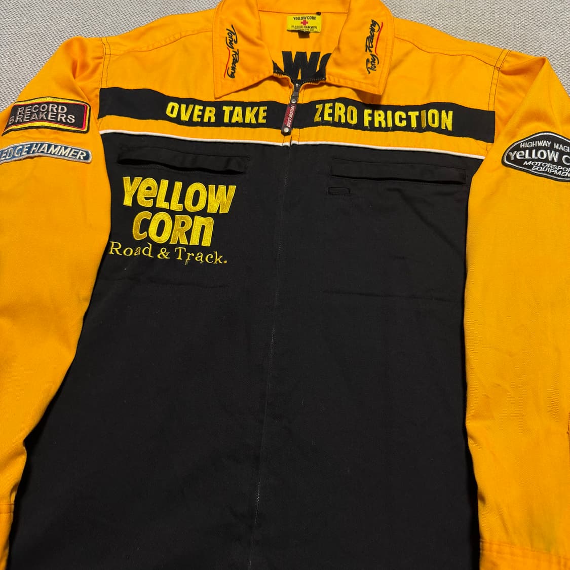 옐로우콘 레이싱 패치 셔츠 자켓 상품이미지2