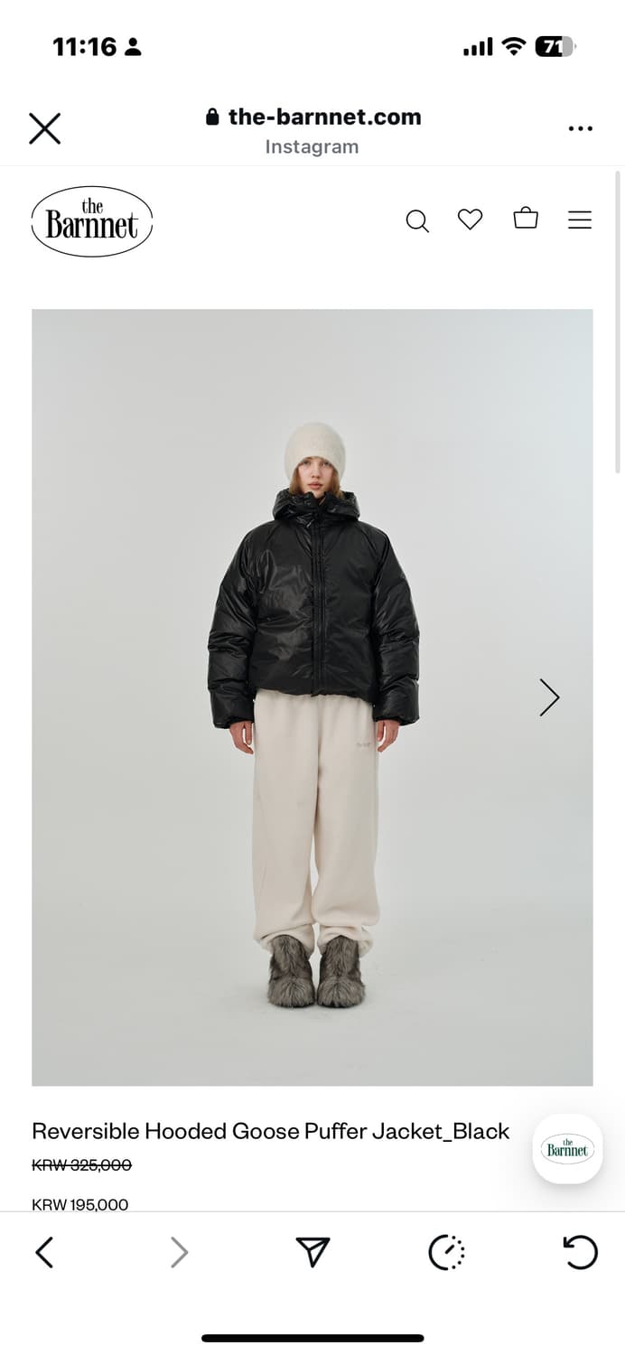 [구매] 더바넷 리버시블 푸퍼 패딩 구매 원합니당 상품이미지1