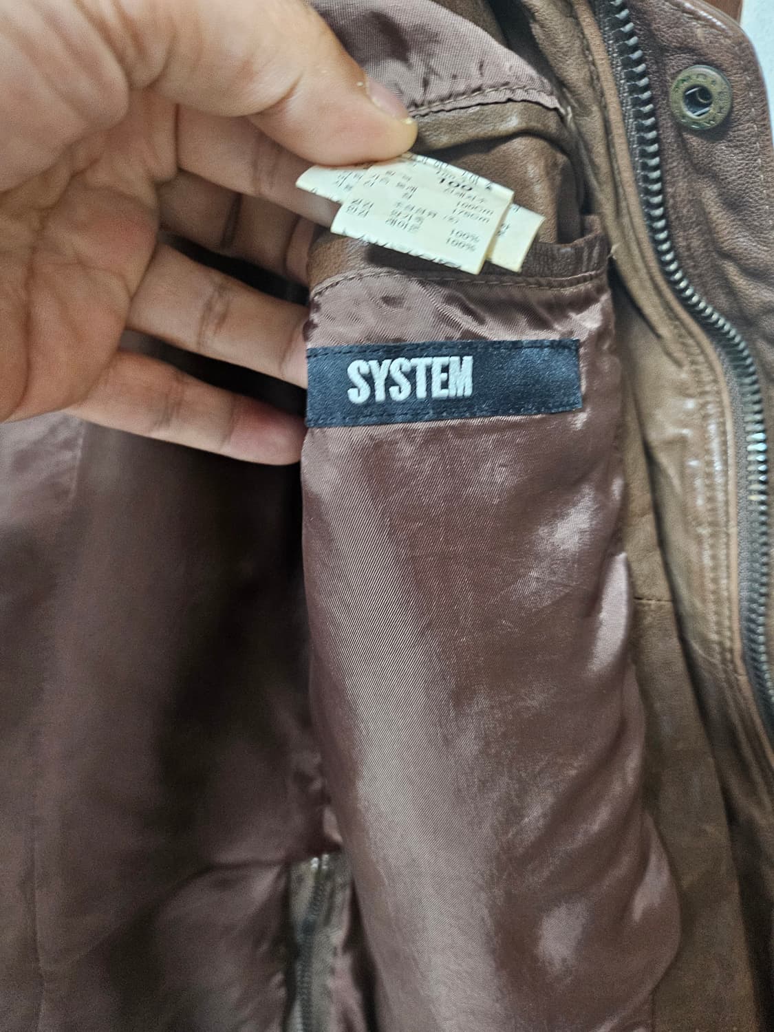 시스템 가죽자켓 100 (95-100) 상품이미지3