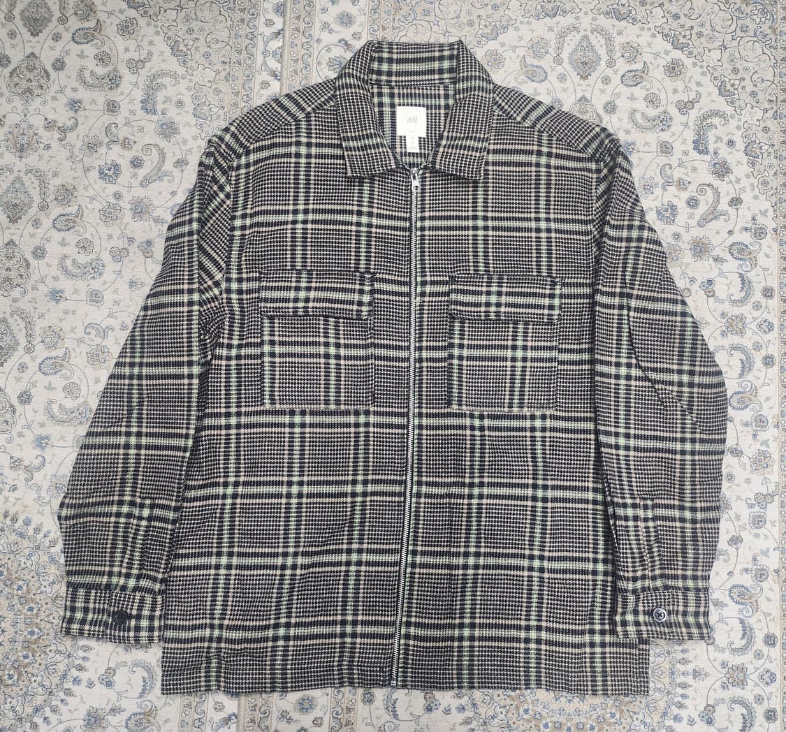 H&M 체크 셔츠 포켓 자켓 L 상품이미지1