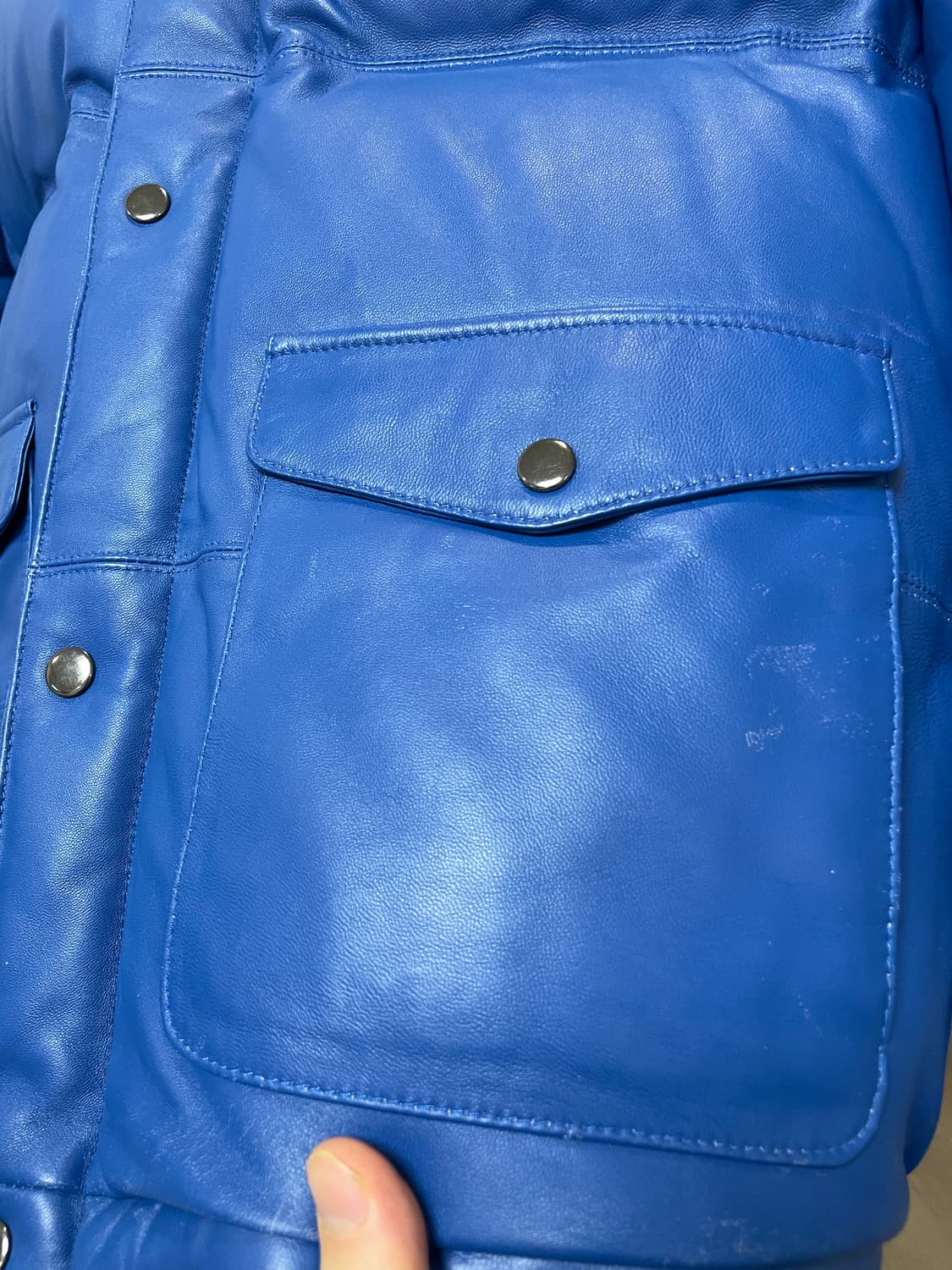 (XL) LEFT 램스킨 구스다운 퀼티드 패딩 상품이미지7