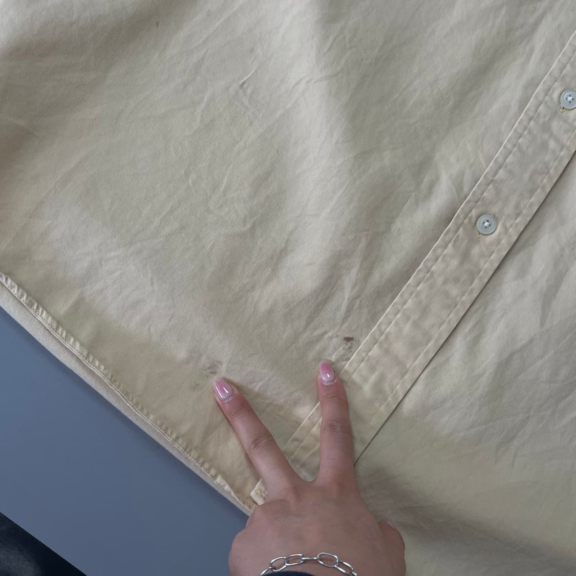 노티카 연노랑 코튼 반팔셔츠 L 상품이미지6