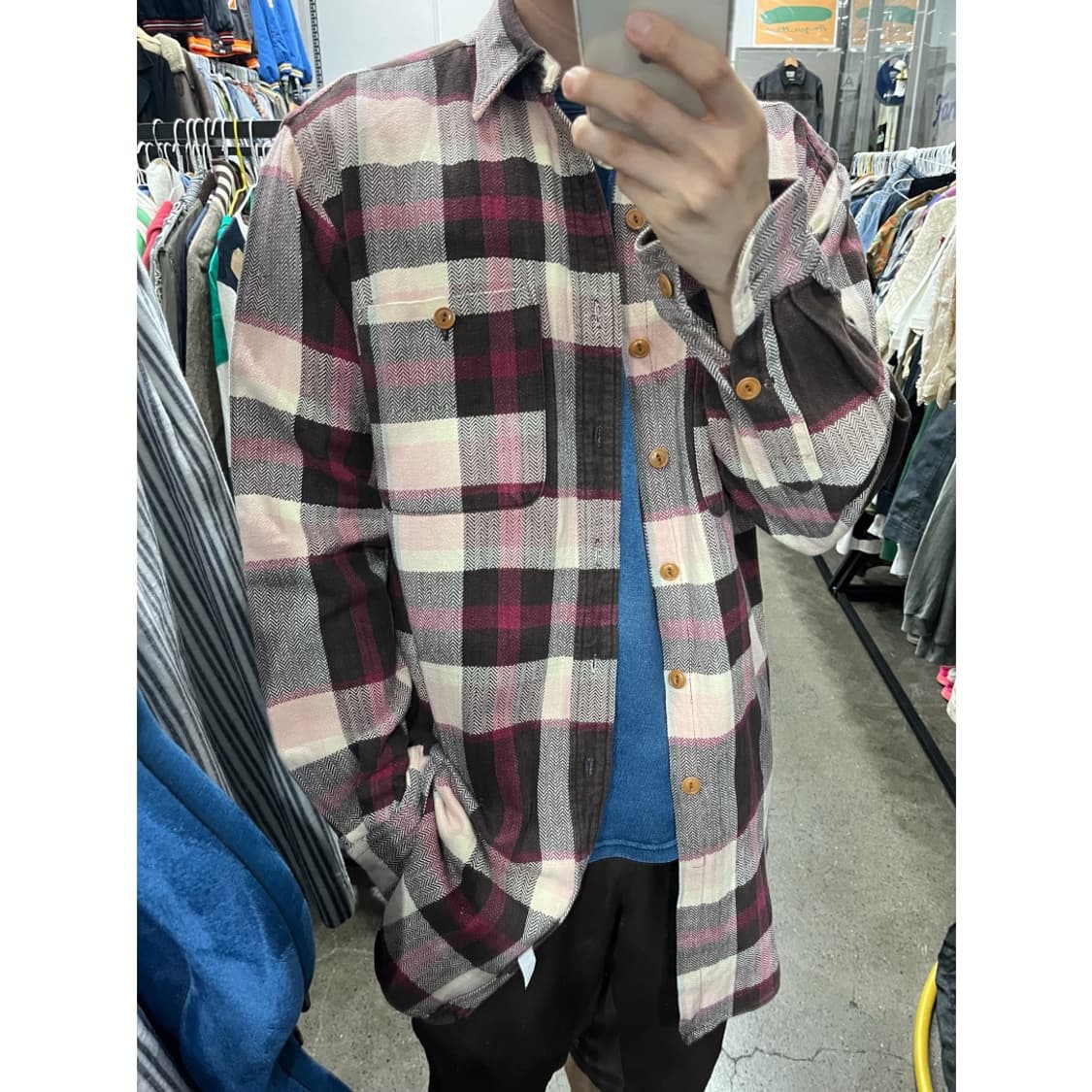 90년대 폴로랄프로렌 헤링본 플란넬 셔츠 상품이미지4