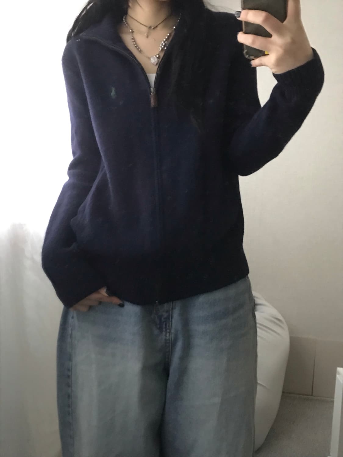 폴로 네이비 니트집업 상품이미지7