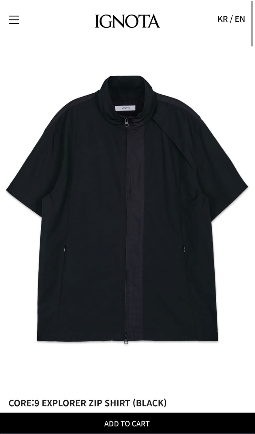 [L] IGNOTA CORE:9 EXPLORER ZIP SHIRT 상품이미지1