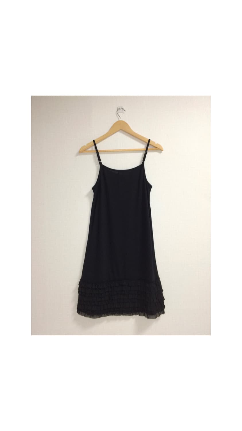 (set) 빈티지 그레이 프릴 반팔 + 블랙 겹프릴 레이어드 원피스 상품이미지8