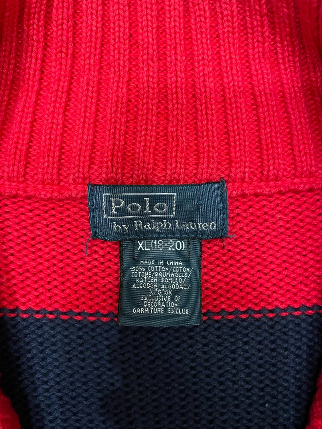 폴로 랄프로렌 코튼 집업 자켓 네이비 레드 95 상품이미지8