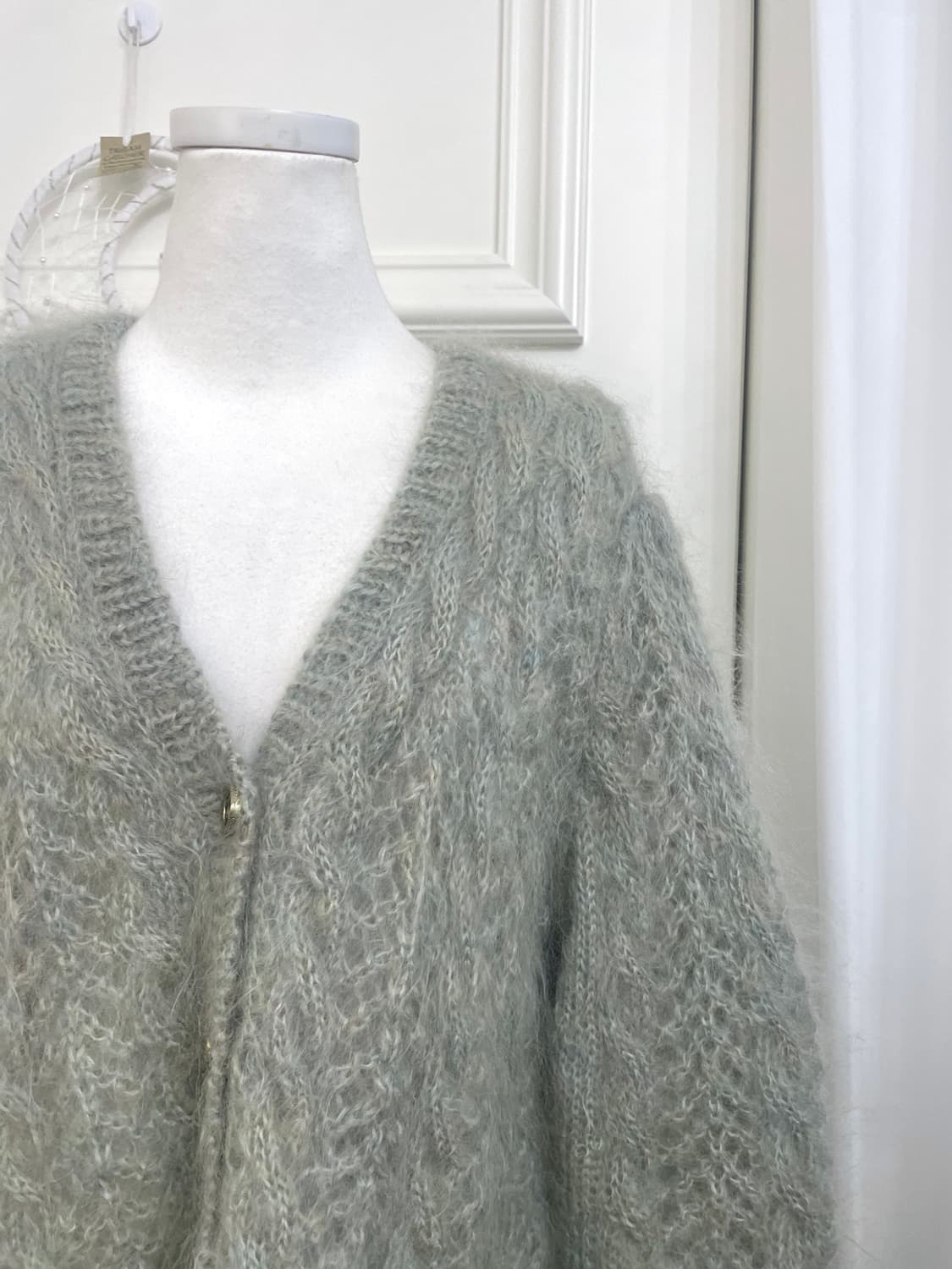 graish mint hairy twist loose cardigan 상품이미지6