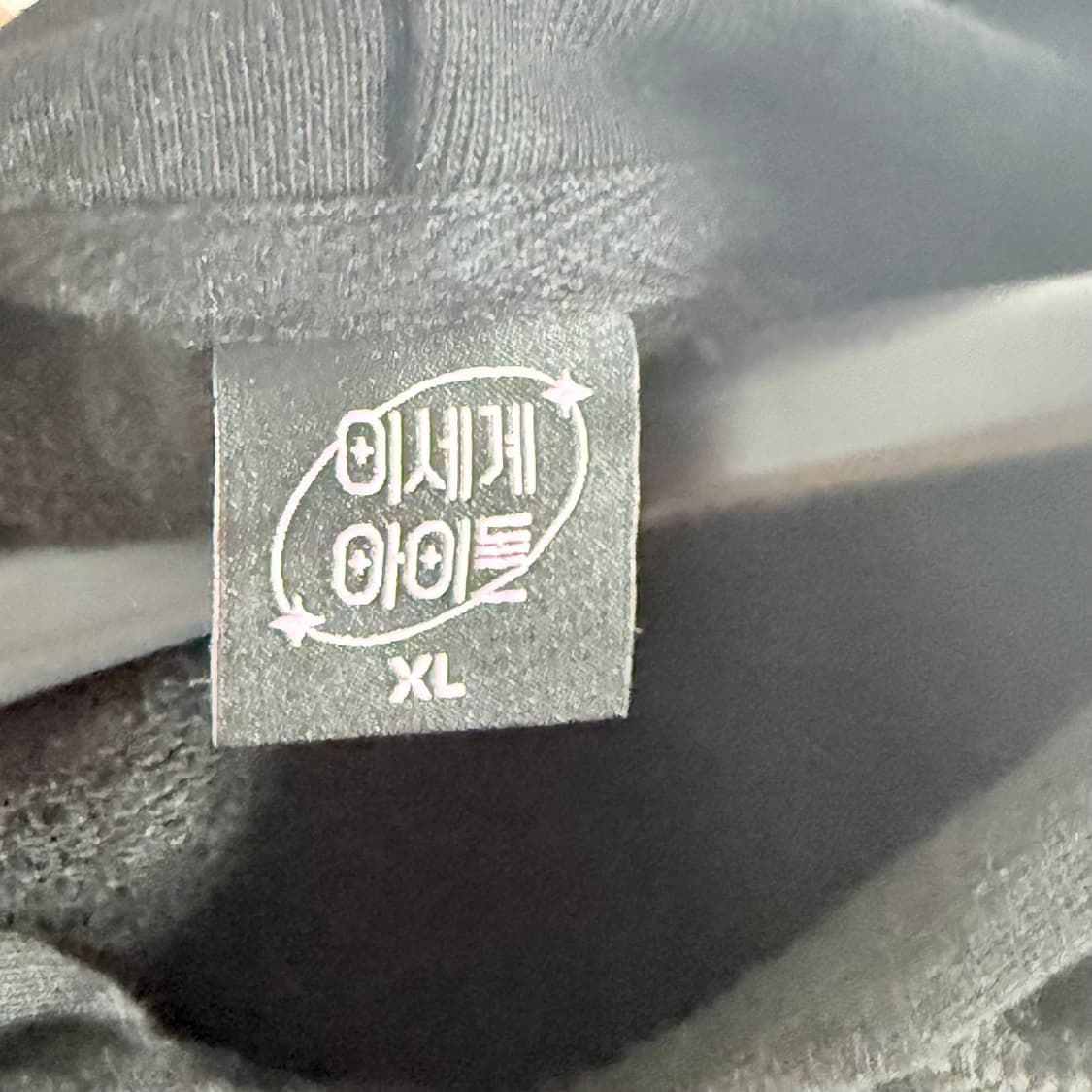 이세계 아이돌 팝업 후드티 XL Black 상품이미지2