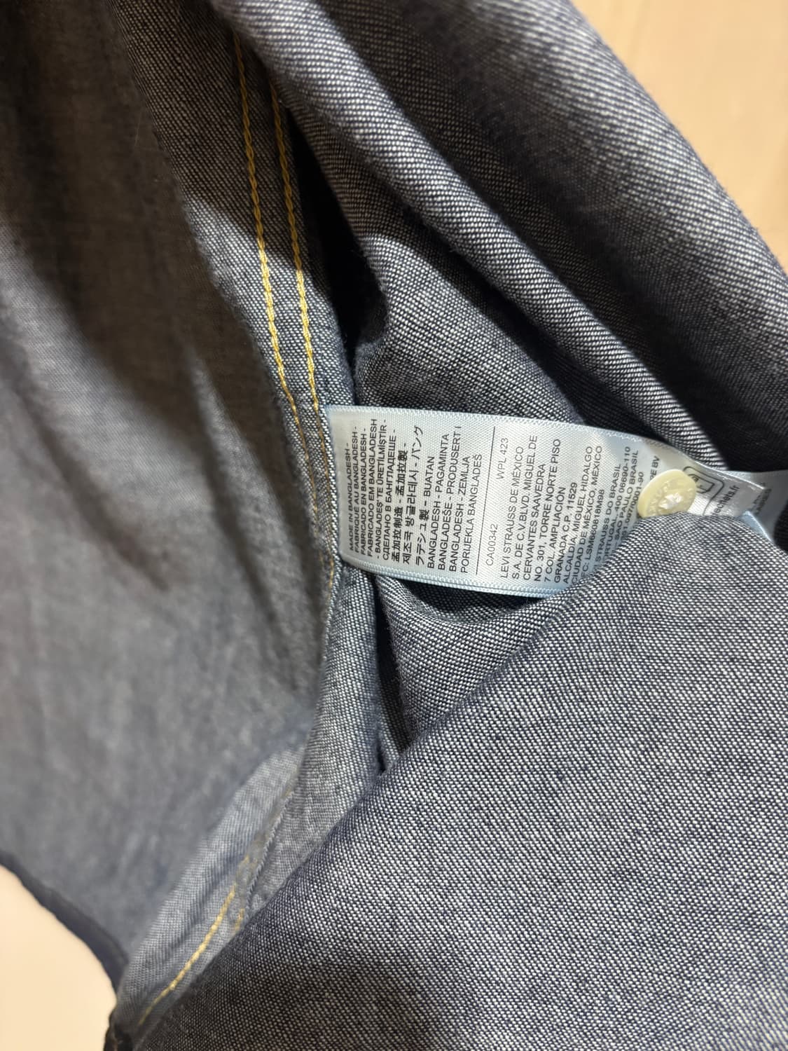 택포/S급) 리바이스 웨스턴 데님 셔츠 인디고 상품이미지5