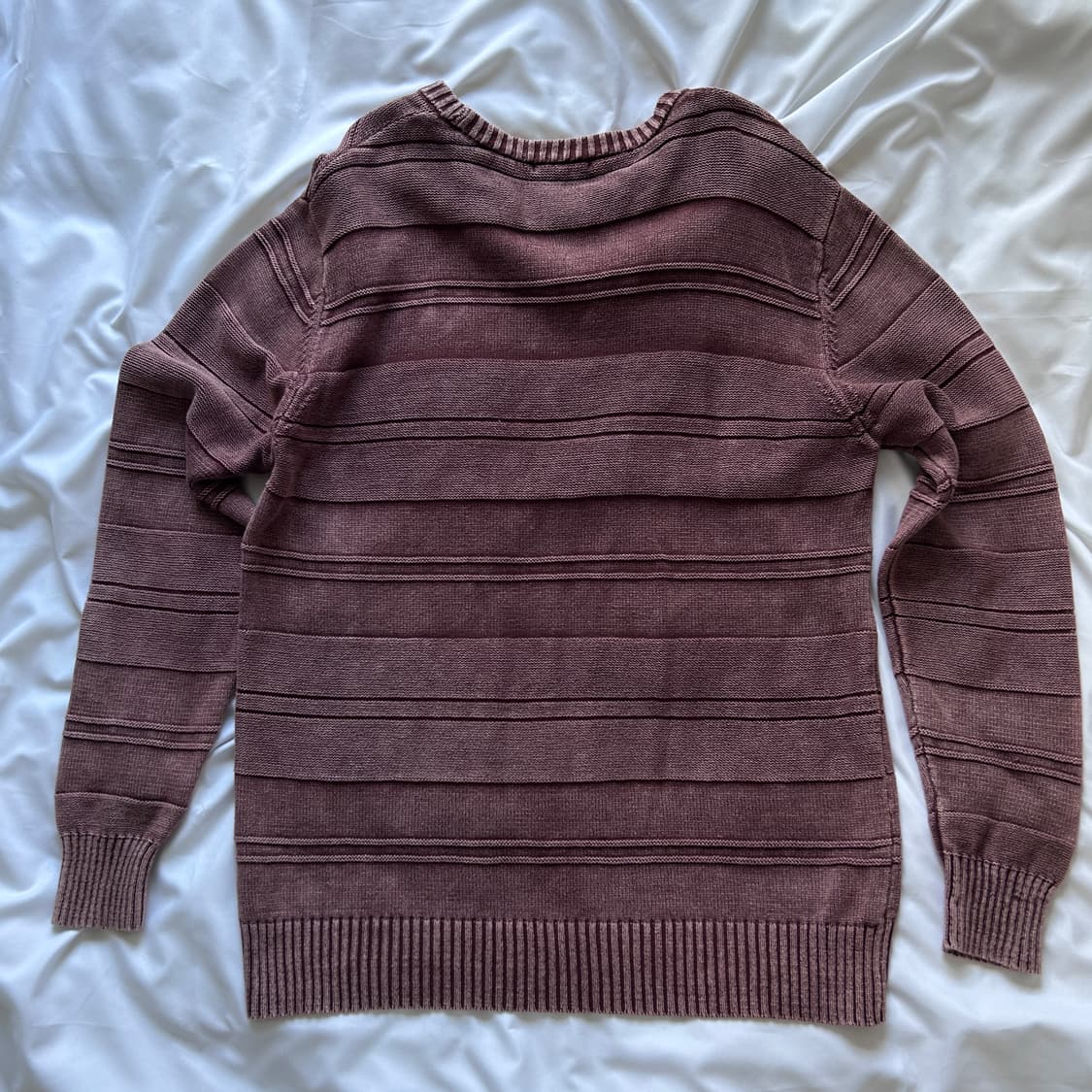 빈티지 버건디 코튼 라운드 니트 상품이미지6