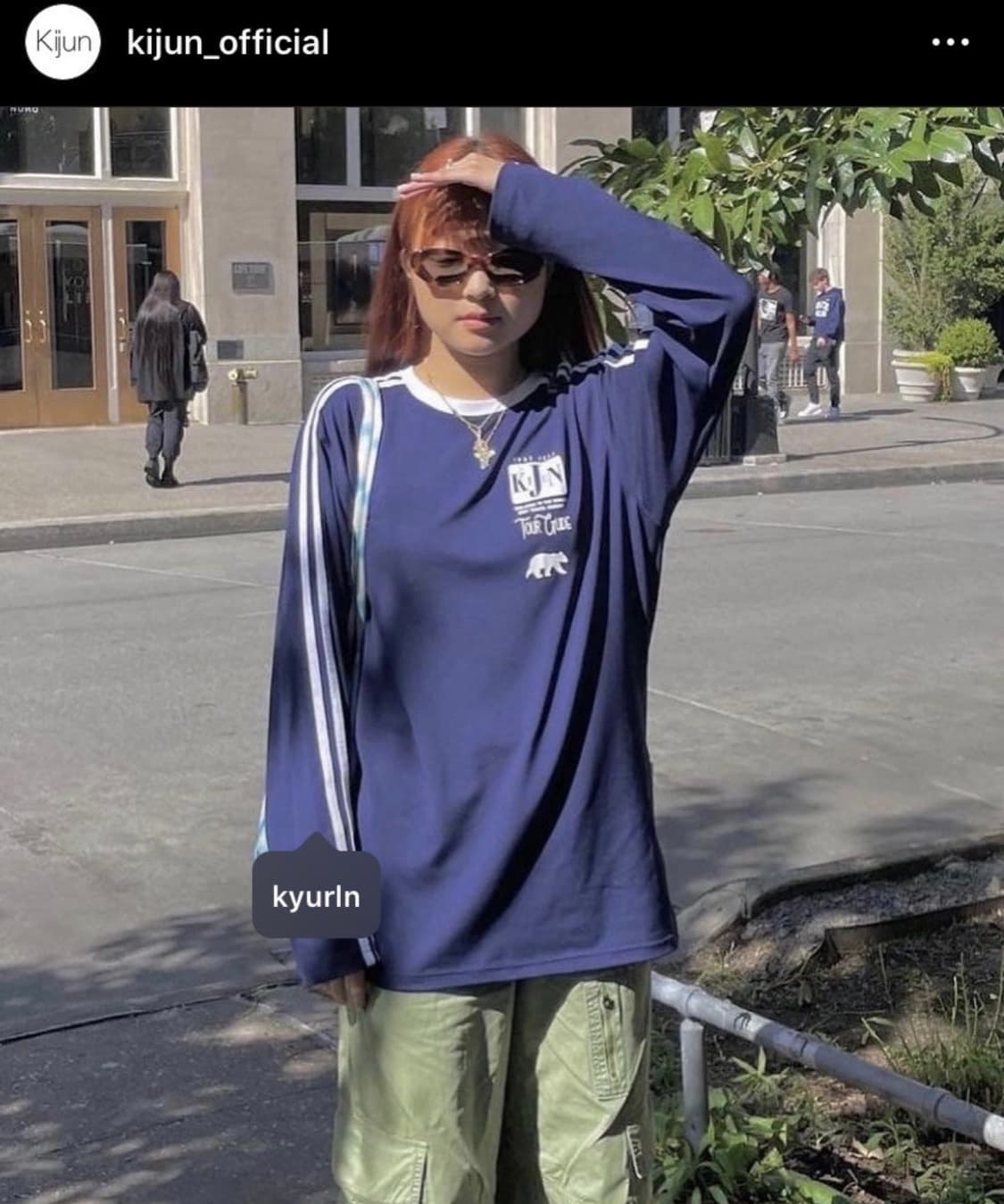 kijun 풋볼 롱슬리브 네이비 새상품 상품이미지1