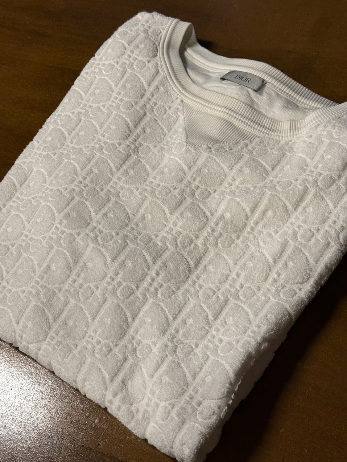 XL 디올DIOR 오블리크 테리 반팔 티셔츠 화이트 상품이미지10