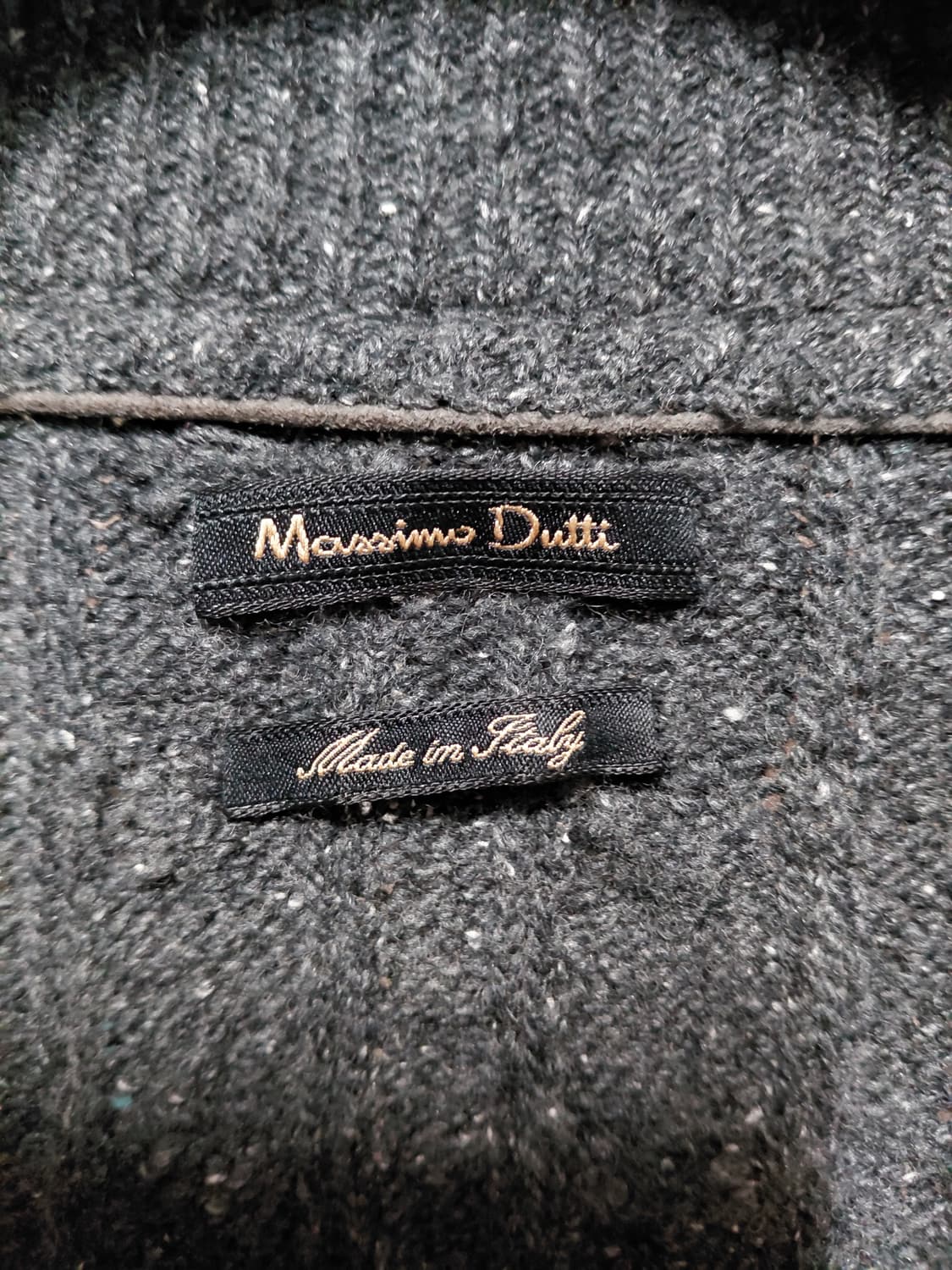 [마시모두띠]울,실크 혼방 케이블 더블 숄카라 가디건 L(105) 상품이미지4