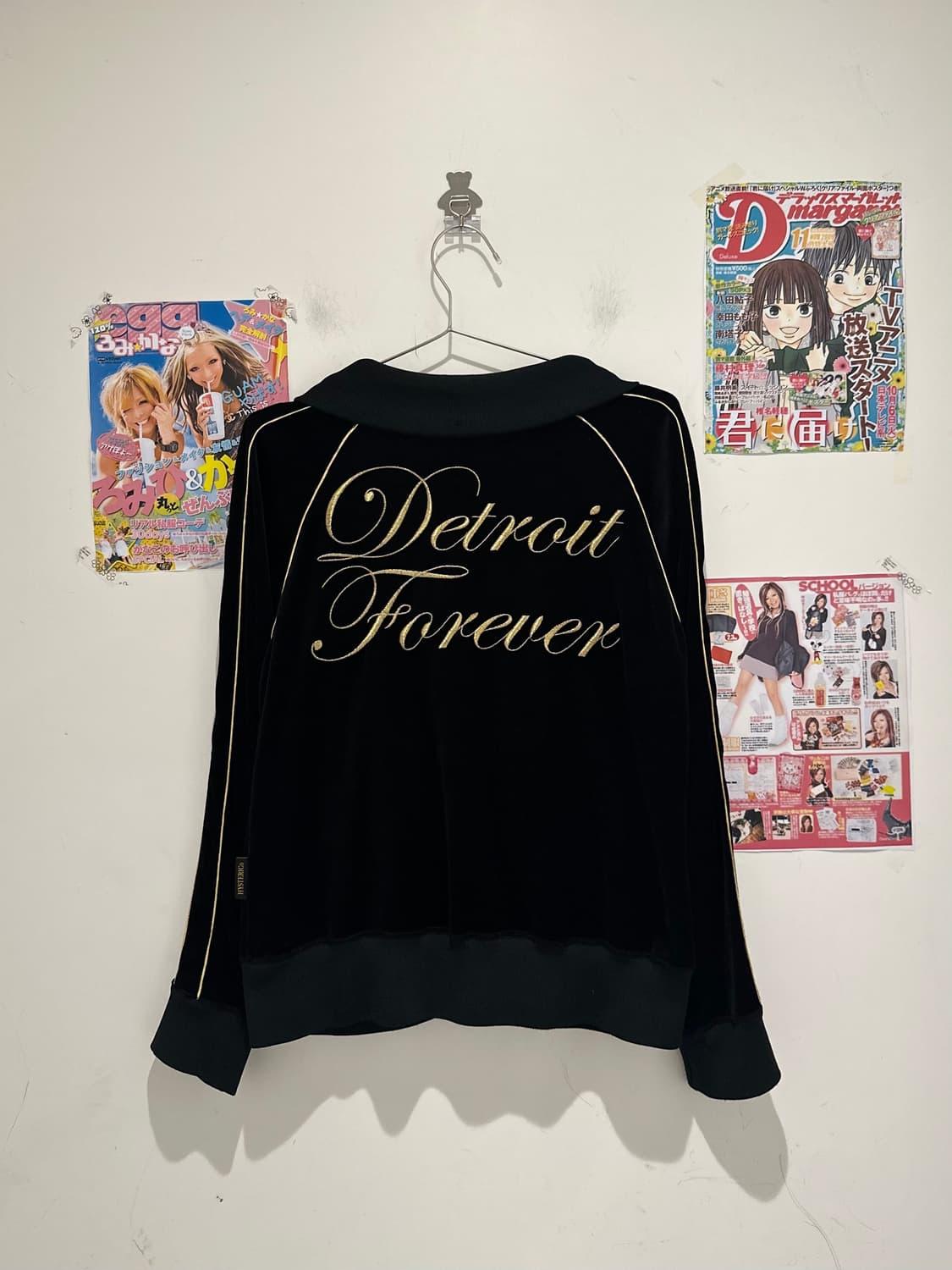 Hysteric Glamour black velvet zip-up  상품이미지4