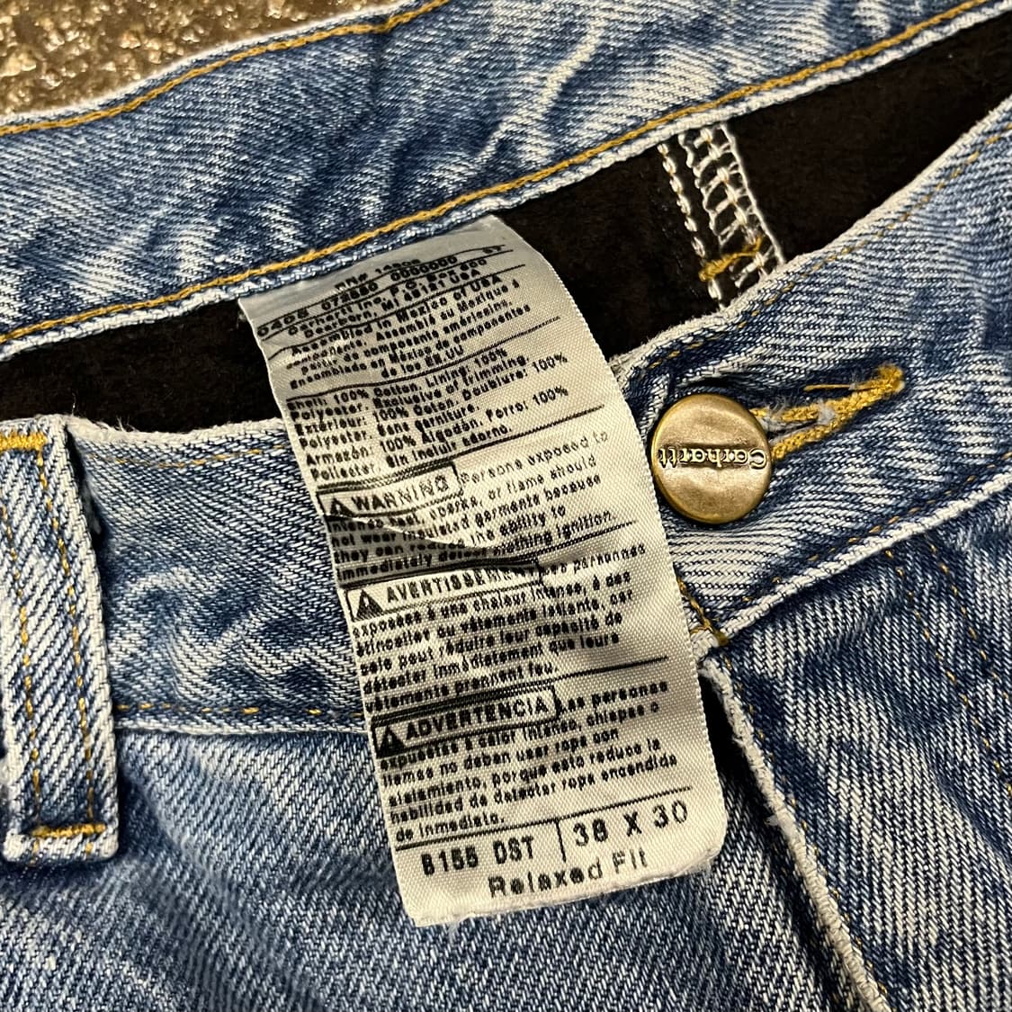 칼하트 플리스 라인드 데님 팬츠 (38“) 상품이미지6