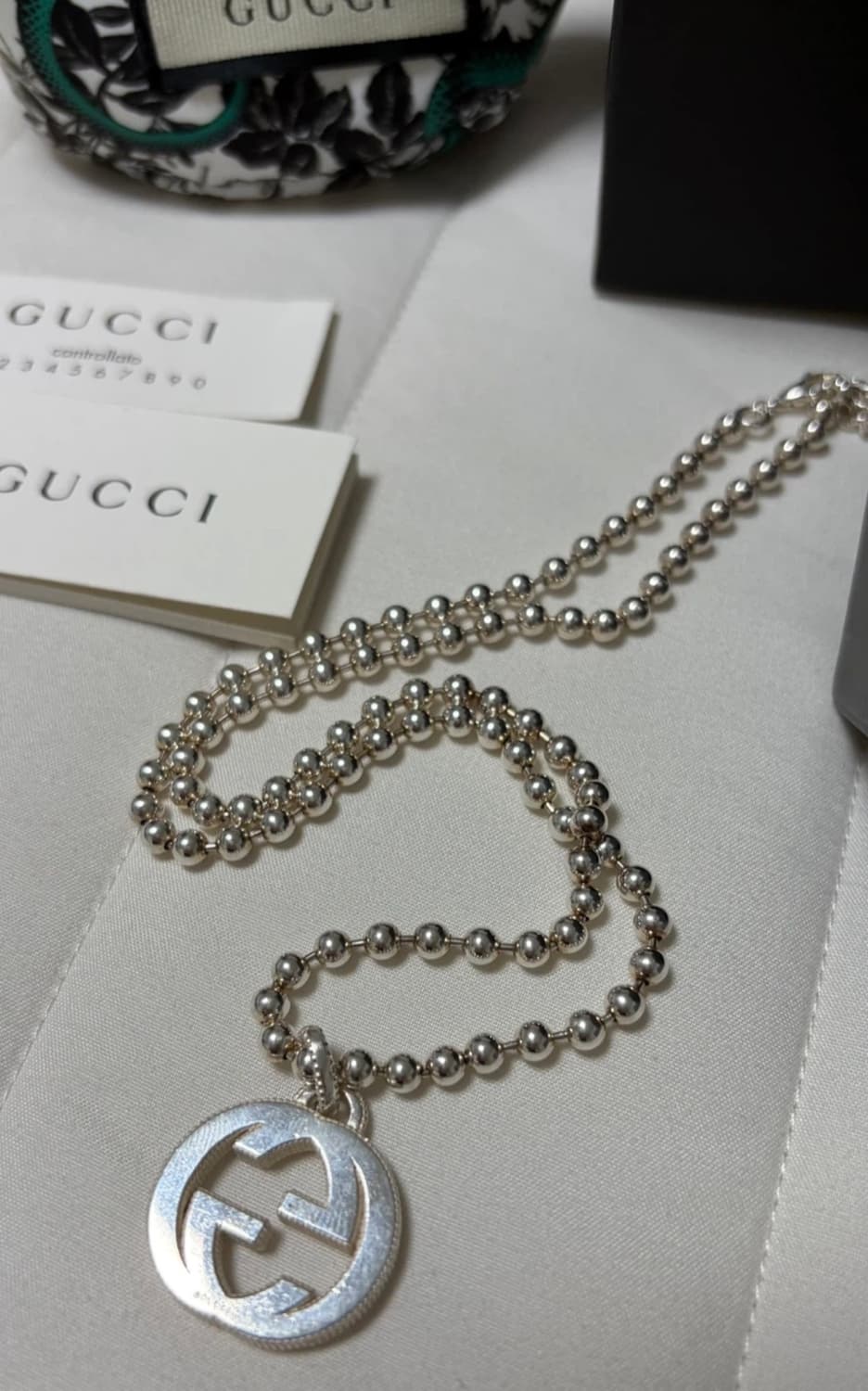 구찌 볼체인 목걸이 풀박스 (최저가/네고사절) 상품이미지2