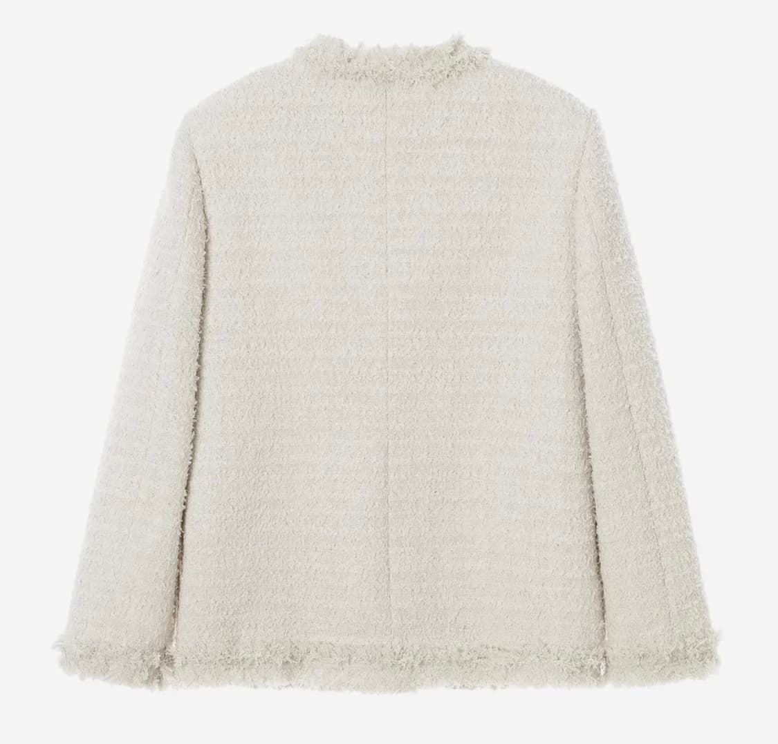 카키포인트 트위드 자켓 아이보리 상품이미지2