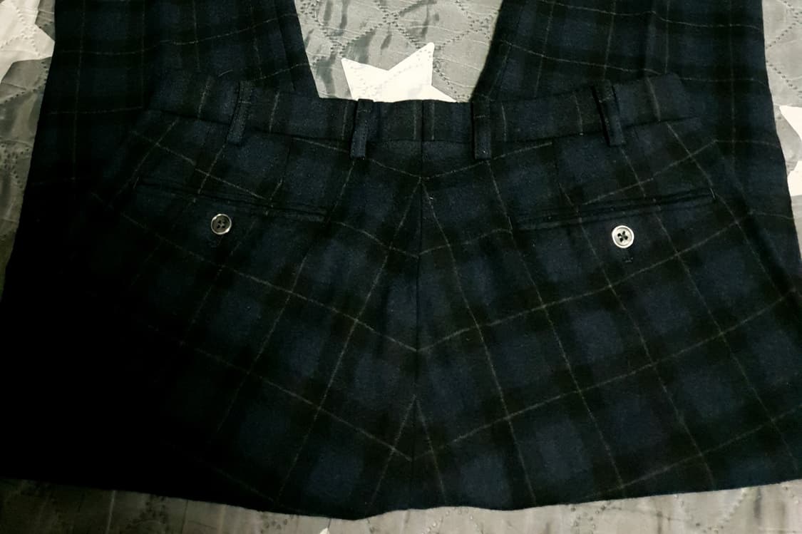 (일본제품) 비사르노 클래식체크 울 슬랙스 네이비 (32) 상품이미지3