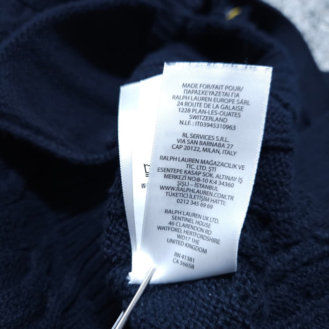 폴로랄프로렌) M 남자 케이블니트 꽈배기가디건 / 왕눈이샵 상품이미지9