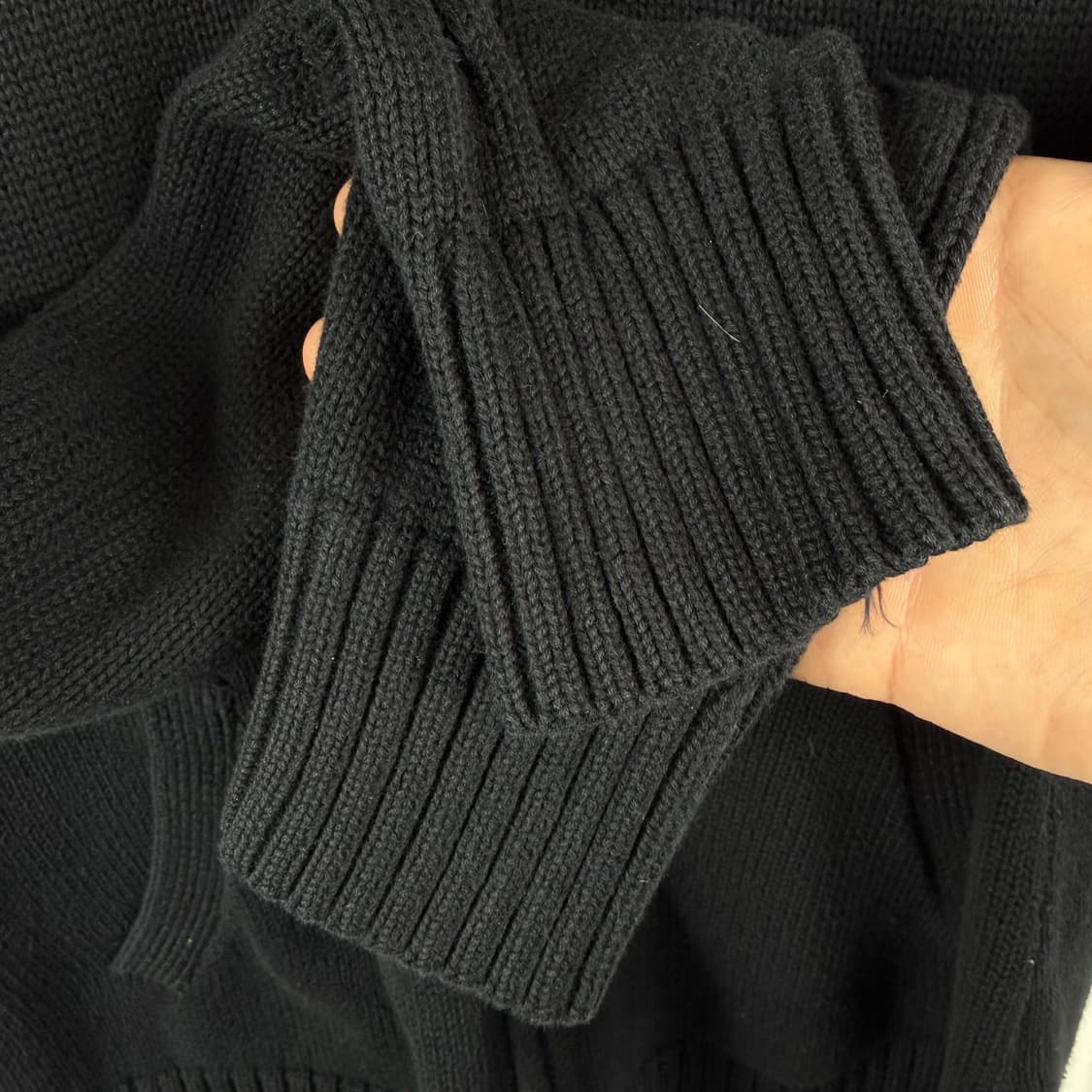 (무료배송)L) 랄프로렌 스포츠 니트집업 블랙 상품이미지5