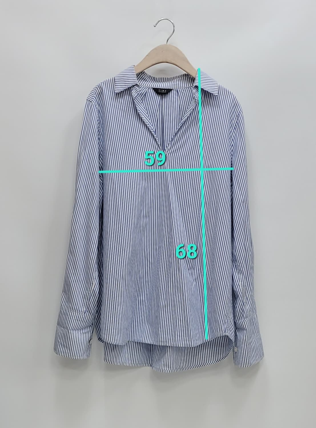 TIME 한섬 타임 루즈핏 스트라이프 셔츠 / 여 82-94-160
 상품이미지10