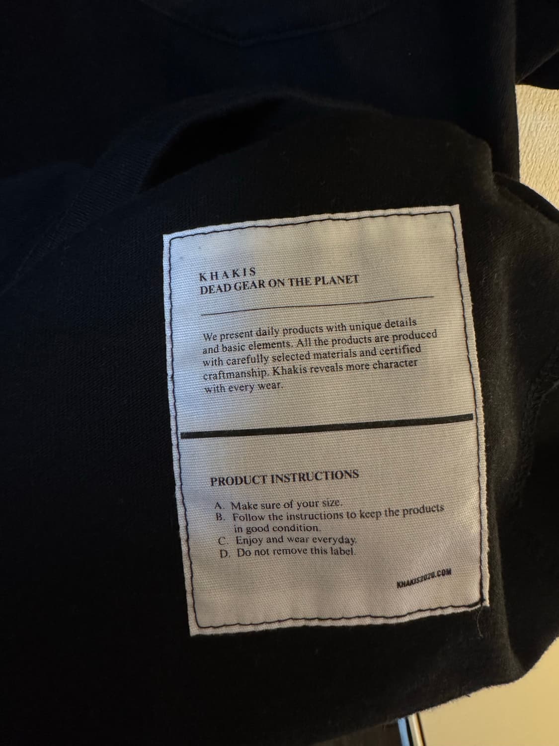 [2]KHAKIS 카키스 블랙 포켓 티셔츠 상품이미지4