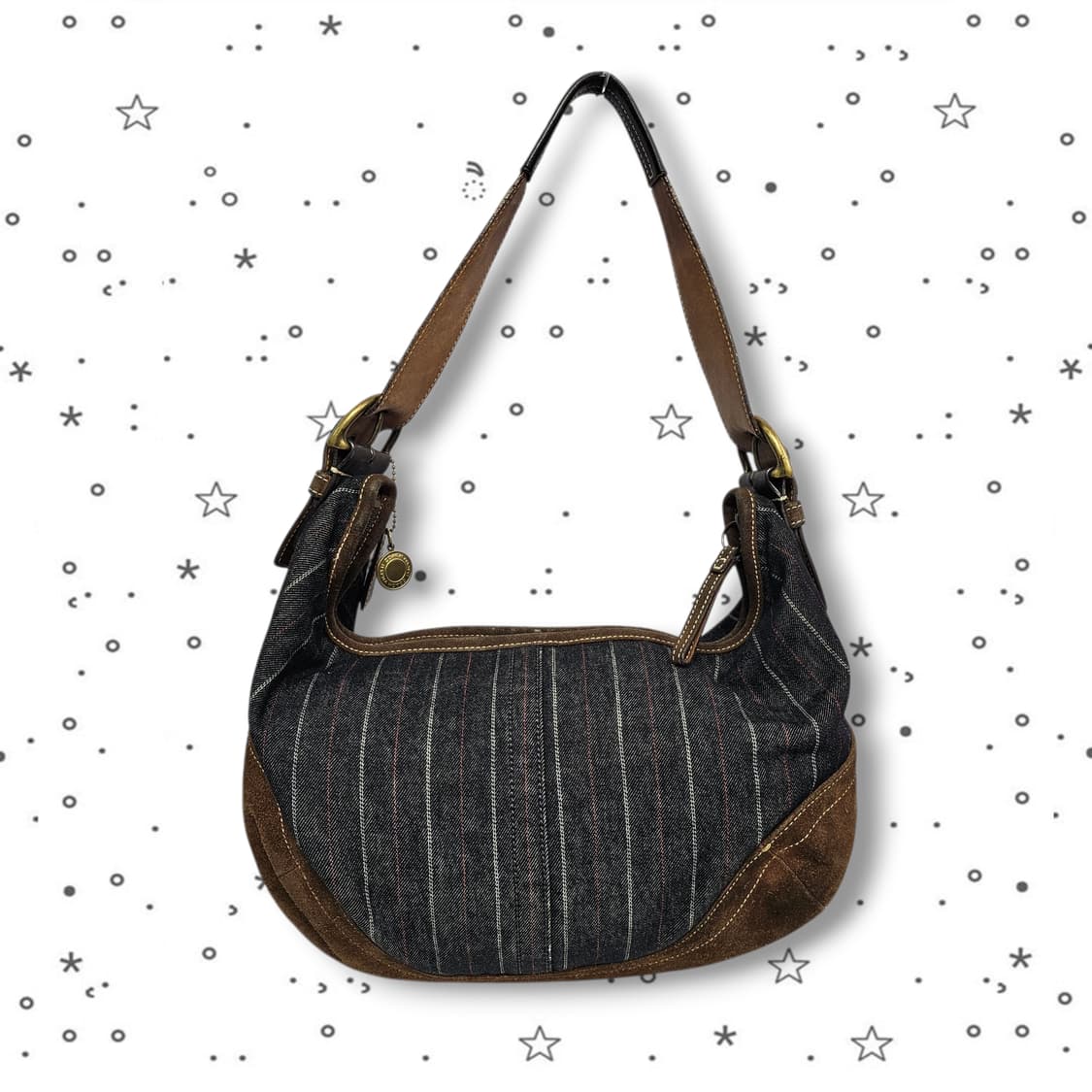 Coach 코치 데님 스웨이드 숄더백 상품이미지2