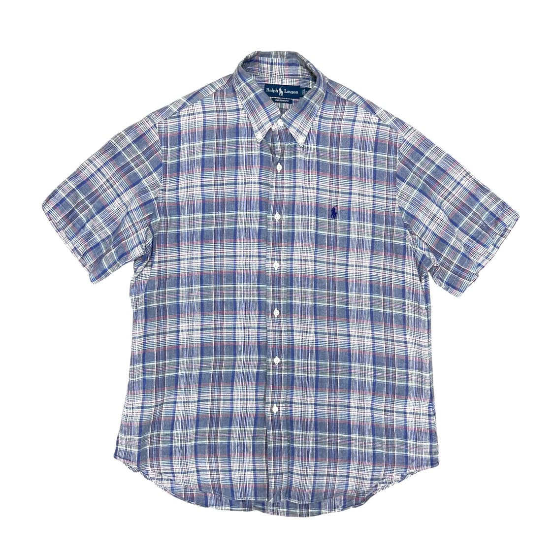 폴로 린넨 캔디 커스텀핏 체크셔츠(L) 상품이미지1