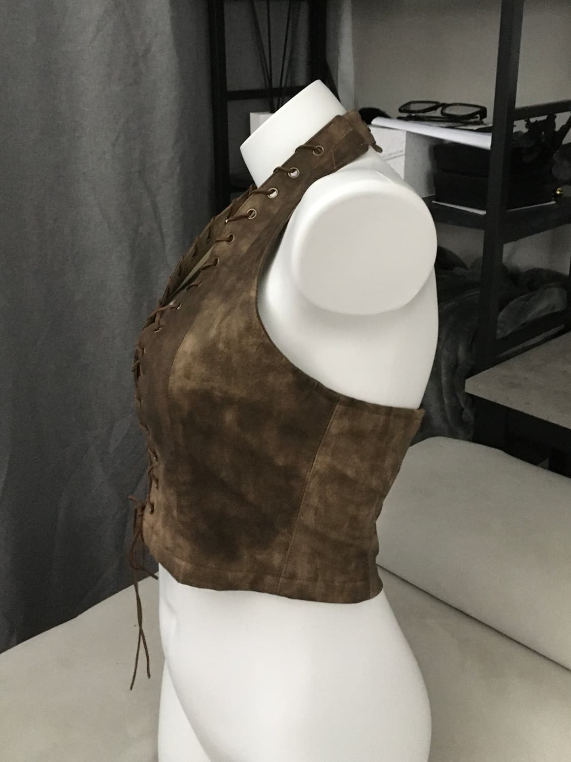 ༒ Vintage Leather Halter Top 상품이미지4