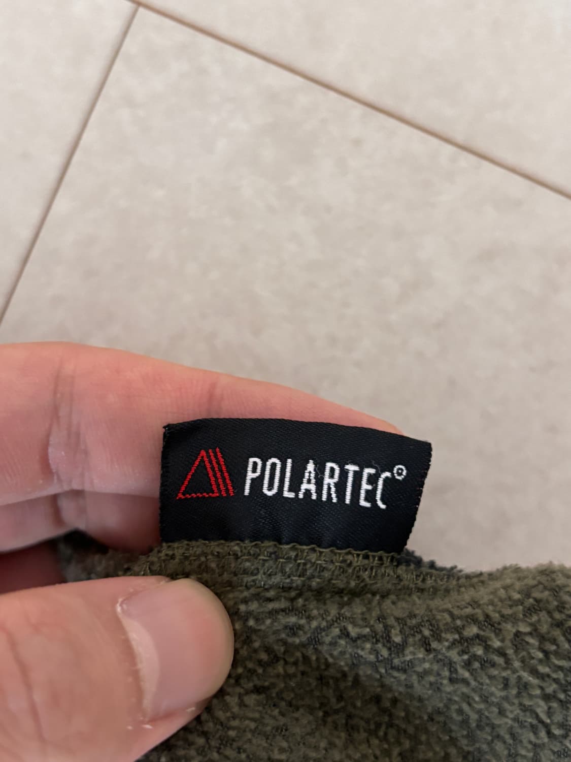 90s Polo Sport × Polartec 브이넥 플리스 L 카키블랙 상품이미지5