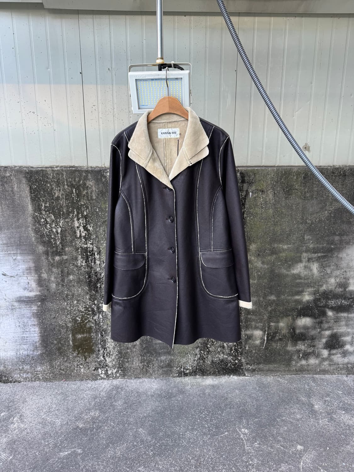 간사이 야마모토 더블 넥 무스탕 상품이미지1