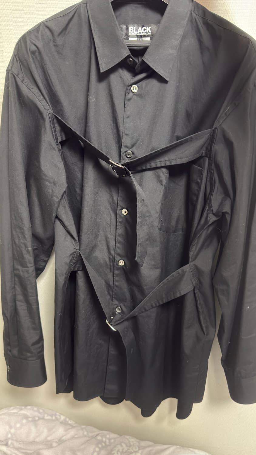 꼼데가르송 블랙 벨트 셔츠 m 사이즈 상품이미지3