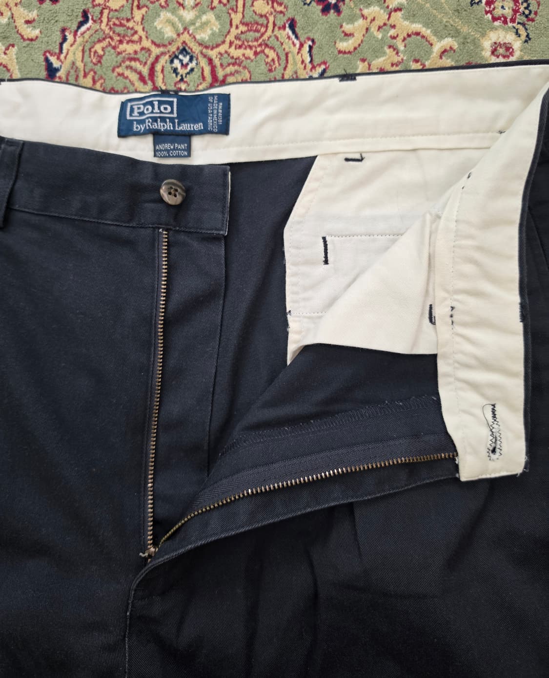 [최종할인] 00' 폴로 네이비 앤드류 투턱 클래식 치36-34  상품이미지4