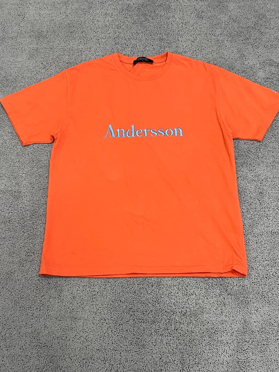 (M) 앤더슨벨 자수로고 반팔 티 오렌지 상품이미지1