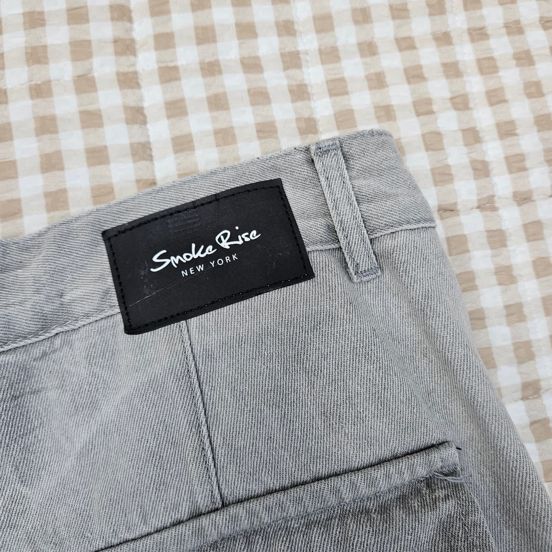 스모크라이즈 와이드 카고 면바지 남자32 상품이미지6