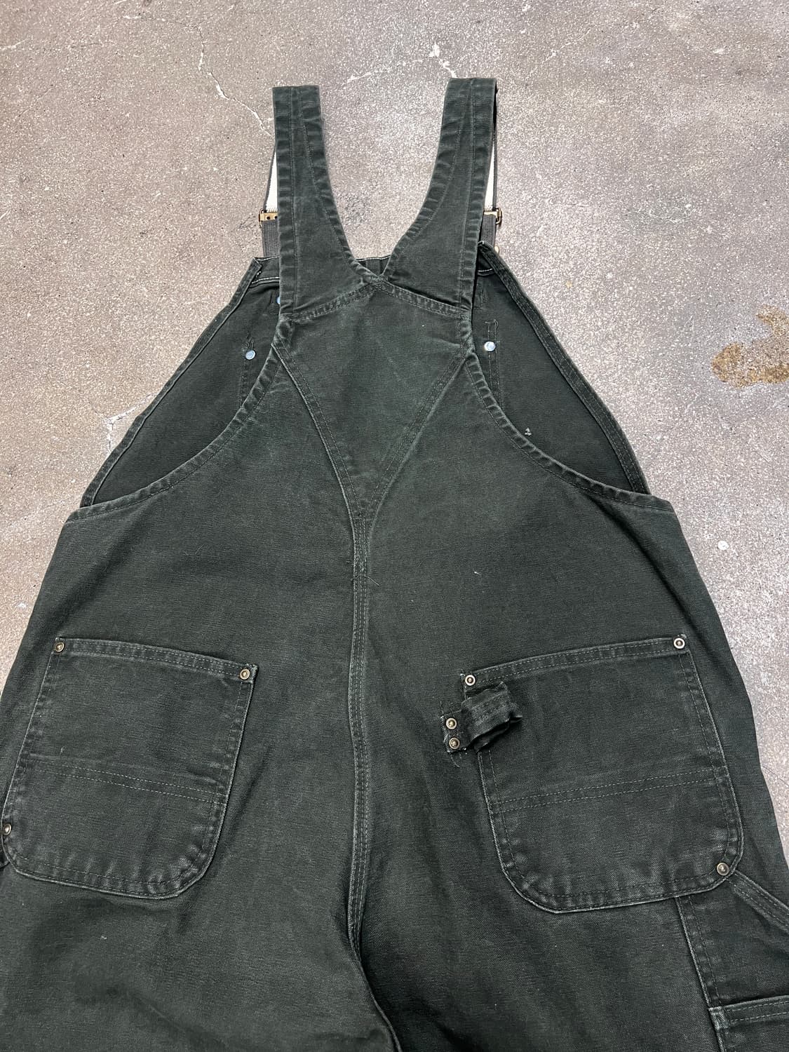 00’s 칼하트 더블니 오버롤 모스그린 상품이미지5