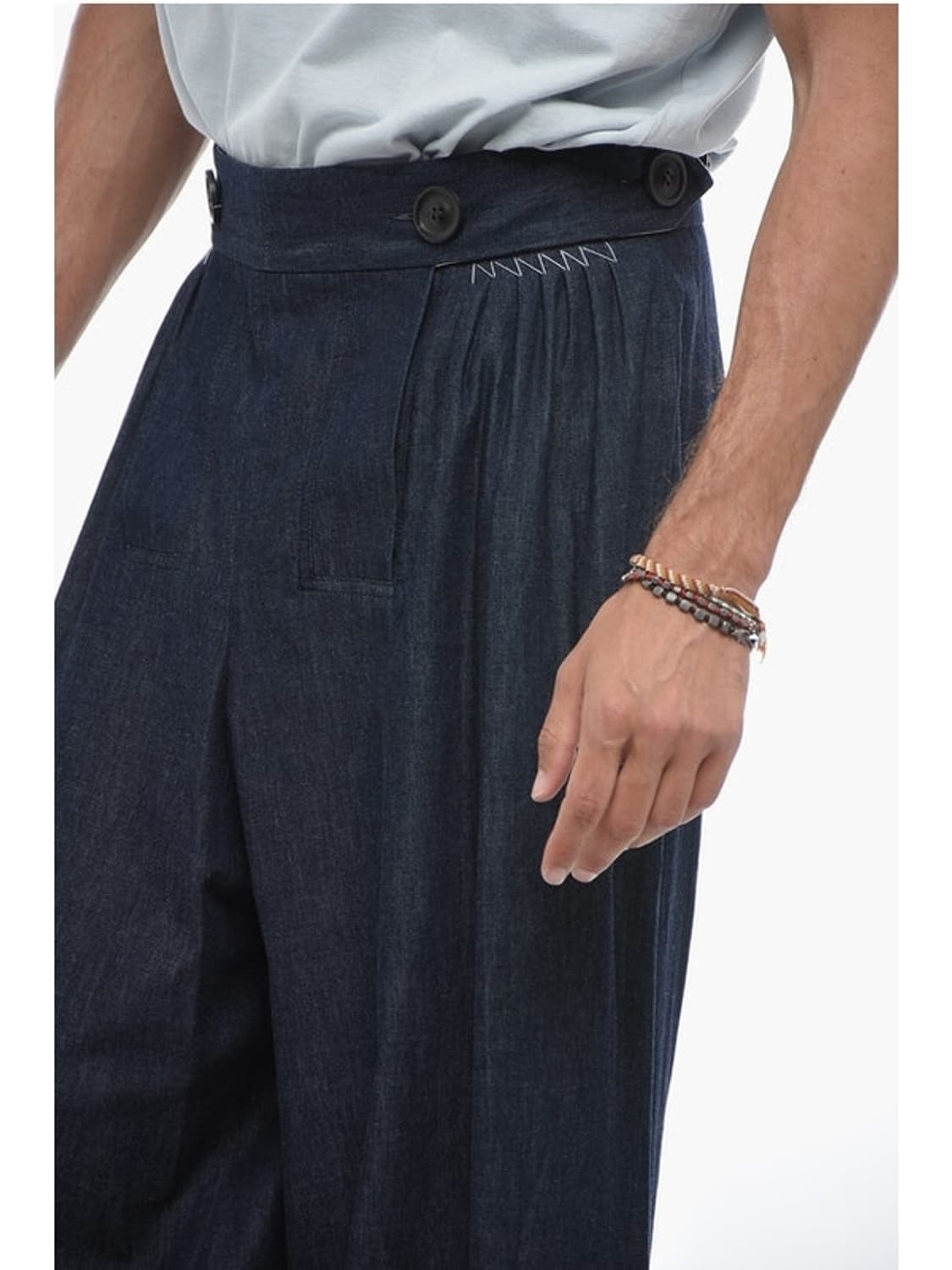 새상품 메종마르지엘라 백스티치 와이드데님 46사이즈 상품이미지5