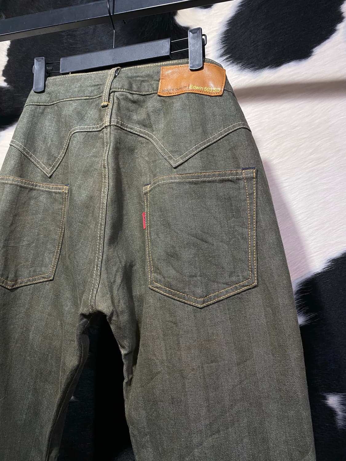 Edwin 카키 스트라이프 코튼 팬츠 상품이미지8