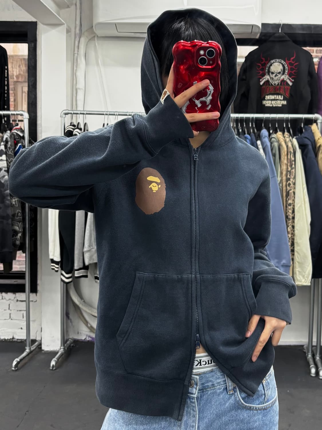 베이프 빅사루 후드집업 상품이미지4