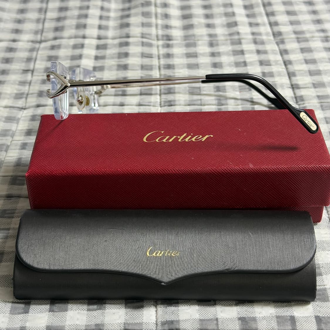 (OS) Cartier 까르띠에 C 데코 무테 안경 은장 상품이미지4
