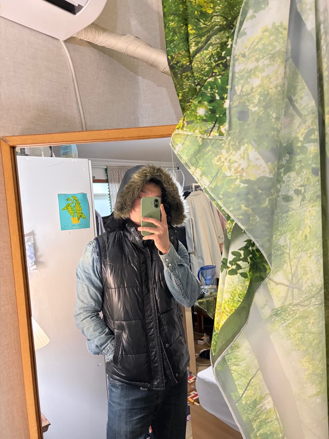 100) 리바이스 웨스턴 패딩조끼 베스트 후드 탈부착 상품이미지2