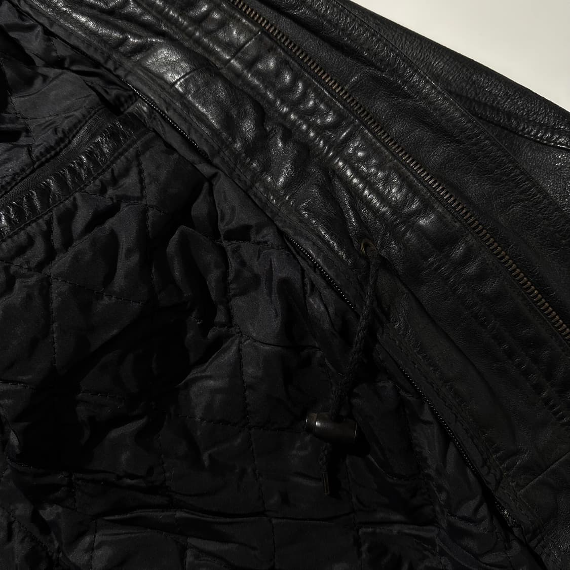 카우 레더 싱글 카코트 블랙 상품이미지7