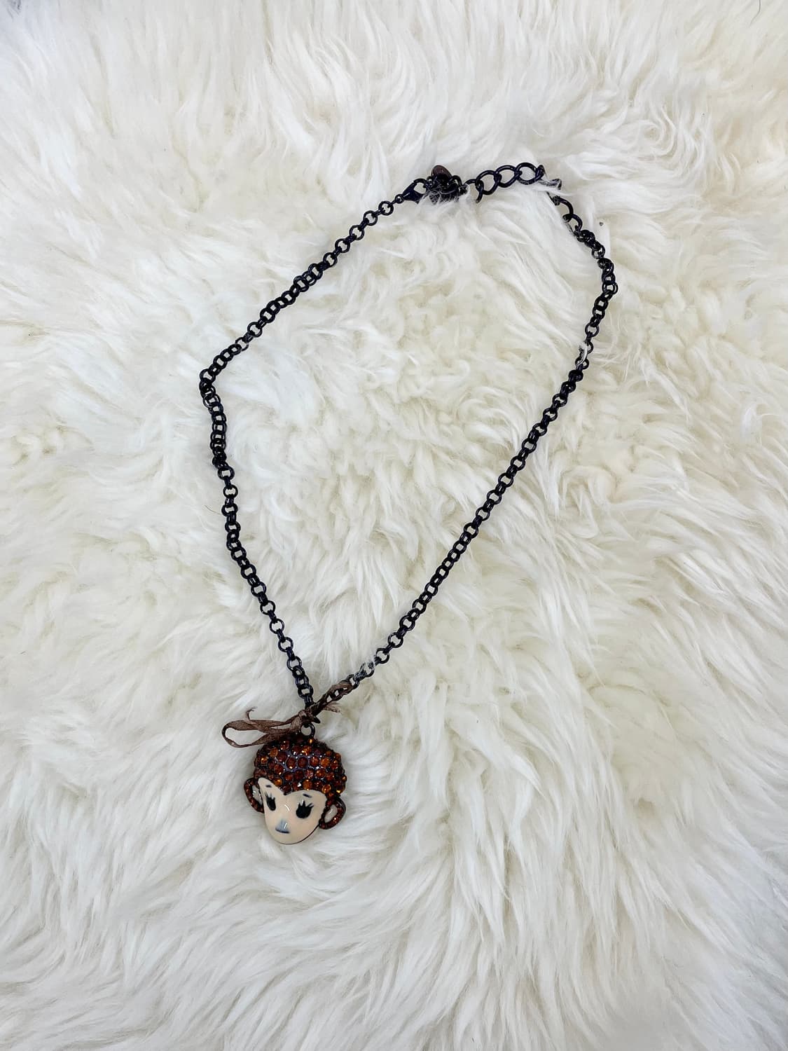 y2k 큐빅 몽키 네크리스 상품이미지3