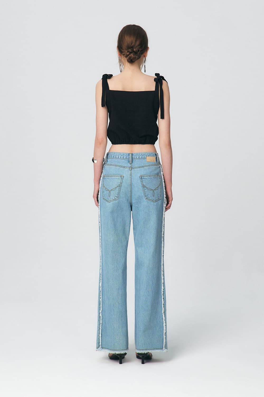 쿠메 Kume Wide Denim Pants 라이트블루 상품이미지3