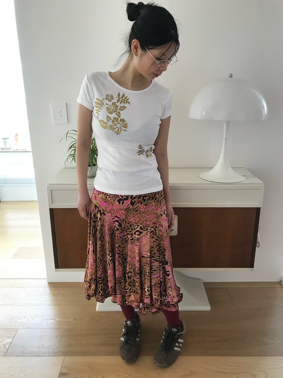 vintage pattern frill skirt 상품이미지5